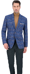 Costume sur mesure en flanelle bleu Marine