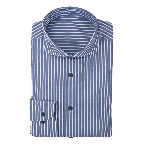 Chemise Rayure Large Bleu Repassage Facile