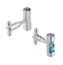 Boutons de manchette sablier bleu turquoise