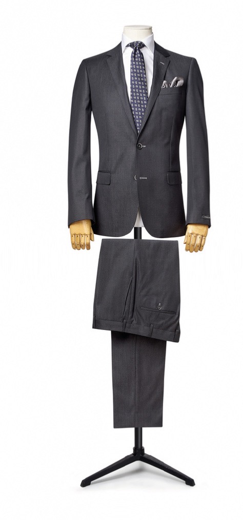 Costume sur mesure gris anthracite