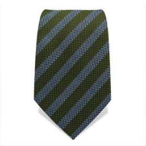 Cravate verte à rayures bleues