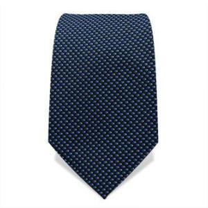Cravate noire à pois bleu 