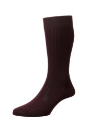 Chaussette Danvers En Coton Bordeaux