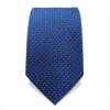 Cravate bleue marine à pois jaunes