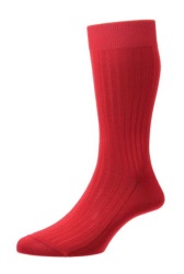 Chaussette Danvers En Coton Rouge