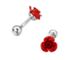 Boutons de manchette fleur ros 