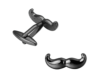 Boutons de manchette moustache noir