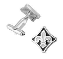 Boutons de manchette fleur de lys 