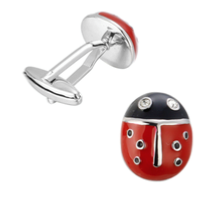 Boutons de manchette coccinelle
