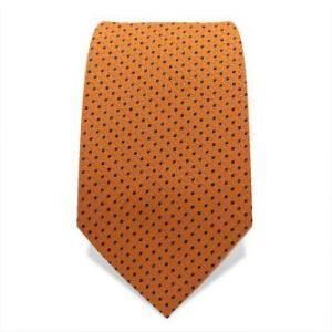 Cravate orange à pois noirs