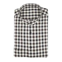 Chemise Carreau Tattersall Large Noir Blanc Repassage Facile