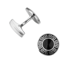 Boutons de manchette rond avec motifs 