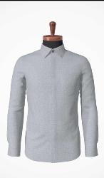 Chemise Gris Cendre Repassage Facile