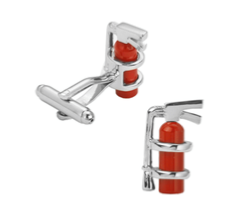 Boutons de manchette extincteur rouge