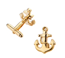 Boutons de manchette ancre de bateau 