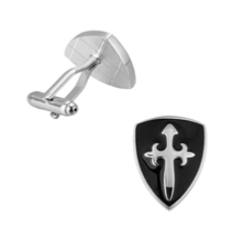Boutons de manchette bouclier 