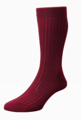 Chaussette Laburnum En Coton Bordeaux