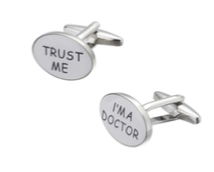 Boutons de manchette "Trust me. I'm a doctor" 
