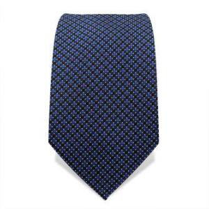 Cravate bleue imprimée