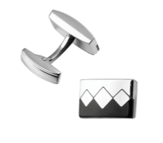 Boutons de manchette motifs entremêlés 