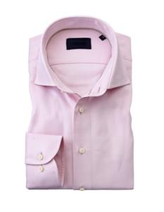 Chemise rose col italien