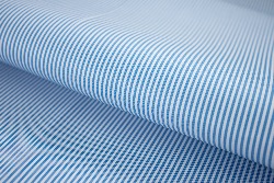 Chemise "repassage facile" à motifs linéaires rayures bleues