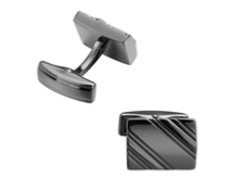 Boutons de manchette gris anthracite 