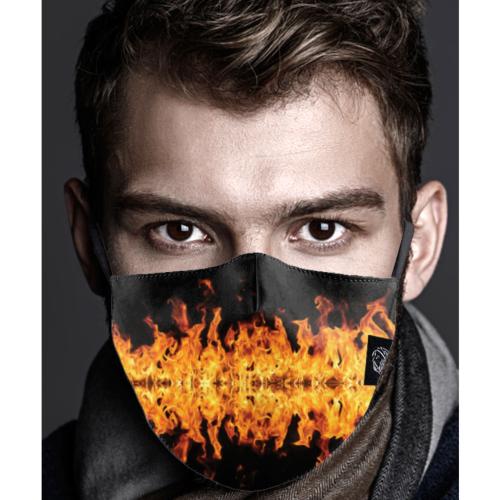 Masque en tissu Lavable motif Fire 