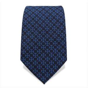 Cravate bleue à pois noirs