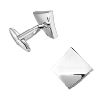 Boutons de manchette carré en relief