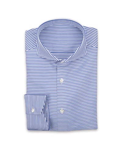 Chemise Rayure Bleu Marine Horizontal Repassage Facile