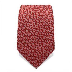 Cravate impimée rouge