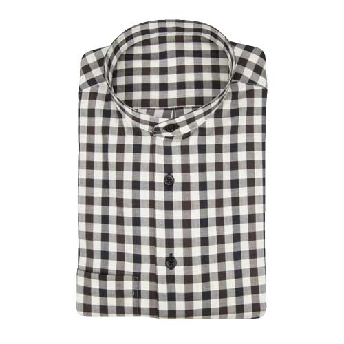 Chemise Carreau Tattersall Large Noir Blanc Repassage Facile