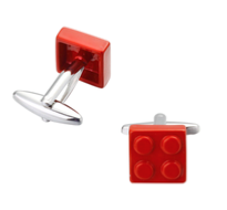Boutons de manchette lego rouge