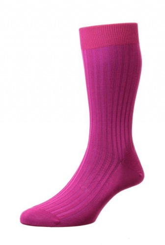 Chaussette Danvers En Coton fuschia