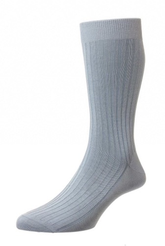 Chaussette Danvers En Coton Bleu Gris