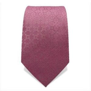 Cravate rouge avec motif fleur