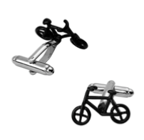 Boutons de manchette vélo noir