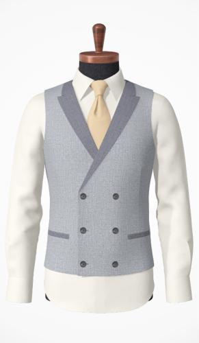 Gilet Gris Croisé Sur Mesure