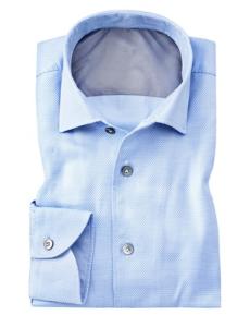 Chemise bleu col italien