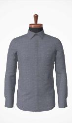 Chemise Gris Charbon Repassage Facile