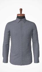 Chemise Gris Charbon Repassage Facile