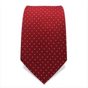 Cravate rouge à pois blancs